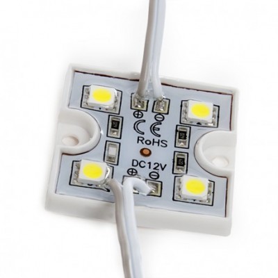 Modulo 4 LEDs IP-65 1.25W interior-exterior 3000ºK Blanco calido